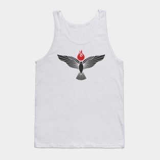 The dove and the flame of fire are symbols of God's Holy Spirit, peace and humility Tank Top